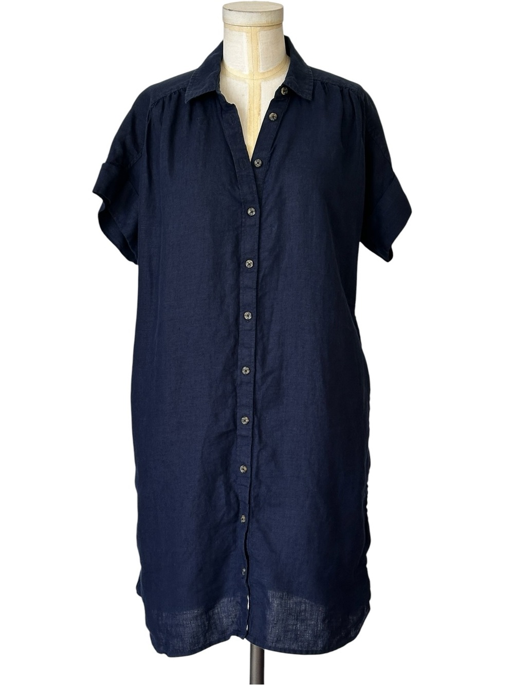 J. Crew Relaxed-Fit Short-Sleeve Baird McNutt Irish Linen Shirtdress Size XS - Picture 2 of 9
